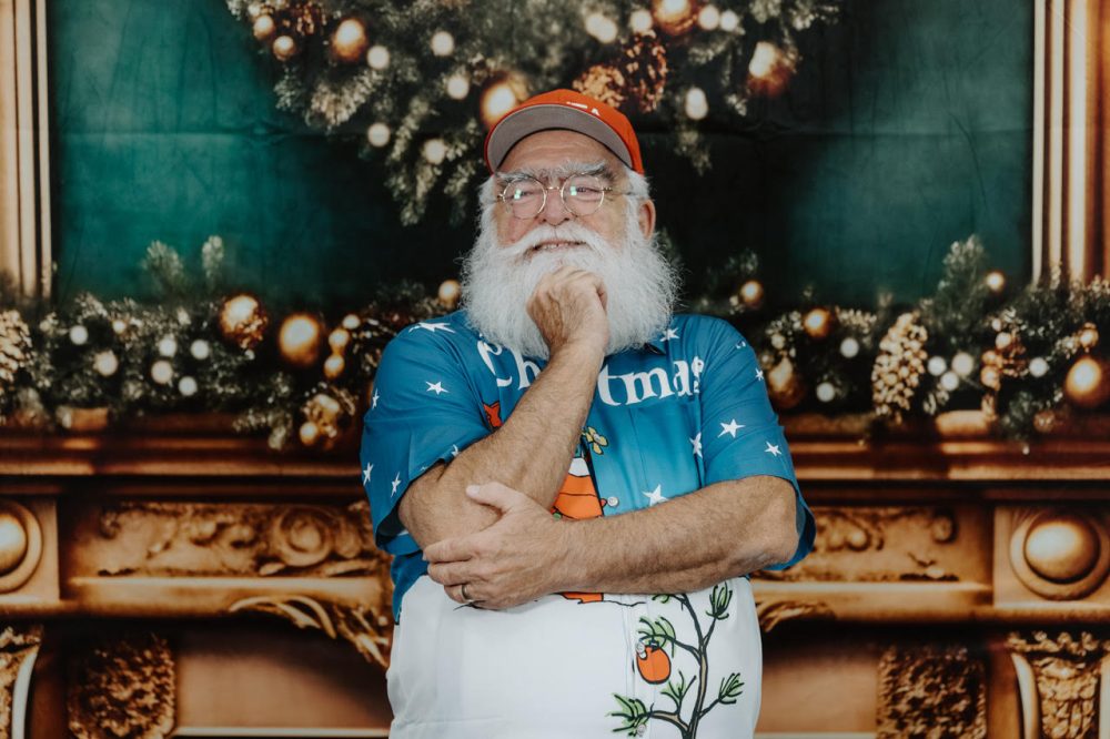 Santa Roger with a family