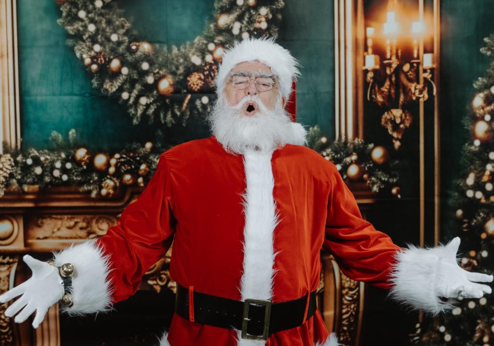 Santa Roger with visitors