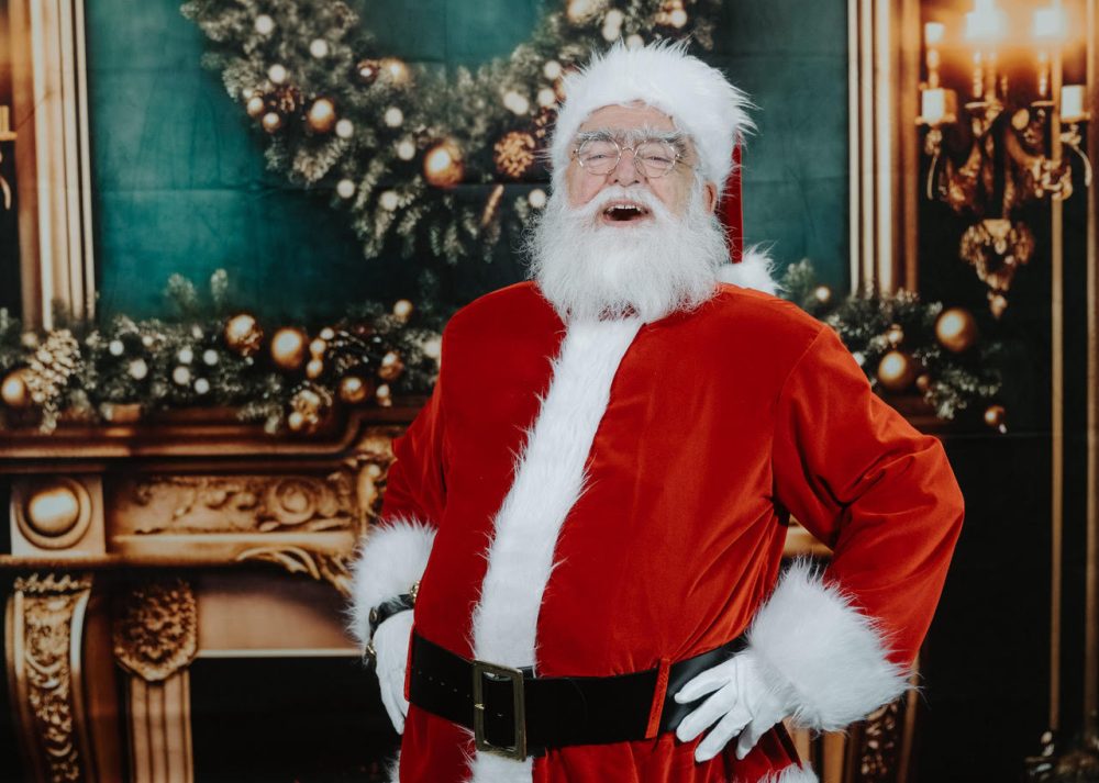 Santa Roger sharing a story