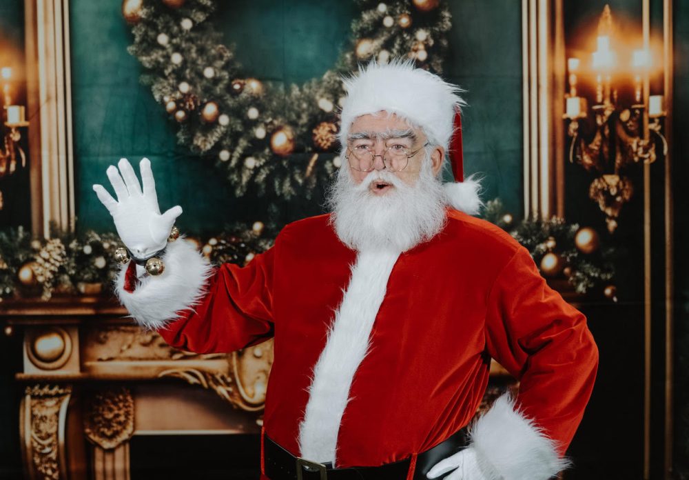 Santa Roger at a holiday gathering